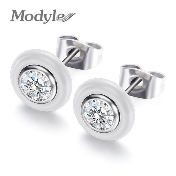 modyle wedding earring jewelry black white ceramic stud earrings for women big carat health round zirconia, Golden;silver
modyle wedding earring jewelry black white ceramic stud earrings for women big carat health round zirconia, Golden;silver