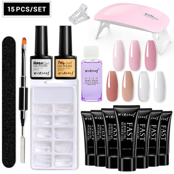 nail gel wirinef 15ml poly extension set uv fast builder quick hard jelly acrylic crystal polish, Red;pink
nail gel wirinef 15ml poly extension set uv fast builder quick hard jelly acrylic crystal polish, Red;pink
