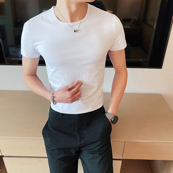 men's casual shirts primavera vero moda manga curta t-shirts dos homens roupas o-pescoo slido todo o jogo streetwear magro ajuste camis, White;black
men's casual shirts primavera vero moda manga curta t-shirts dos homens roupas o-pescoo slido todo o jogo streetwear magro ajuste camis, White;black