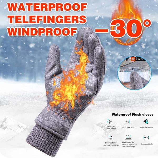 cycling gloves 1pair mens winter sports waterproof thermal thick warm touchscreen outdoor running bike ski snow driving, Black
cycling gloves 1pair mens winter sports waterproof thermal thick warm touchscreen outdoor running bike ski snow driving, Black