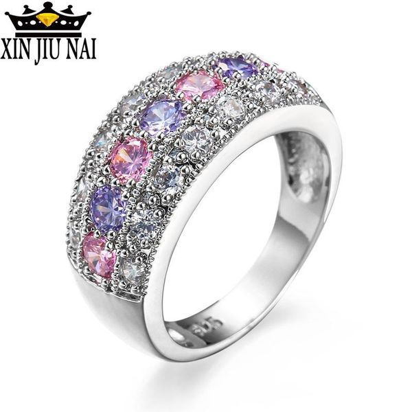 cluster rings pink crystal fantasy magic engagement ring with silver color cz stone for women zircon party jewelry gift anillos mujer, Golden;silver
cluster rings pink crystal fantasy magic engagement ring with silver color cz stone for women zircon party jewelry gift anillos mujer, Golden;silver