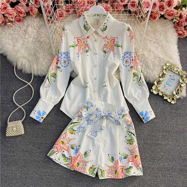women's tracksuits summer short pants suits bohemian flower 2 pieces set women single-breasted shirt + high waist shorts sets elegant, Gray
women's tracksuits summer short pants suits bohemian flower 2 pieces set women single-breasted shirt + high waist shorts sets elegant, Gray