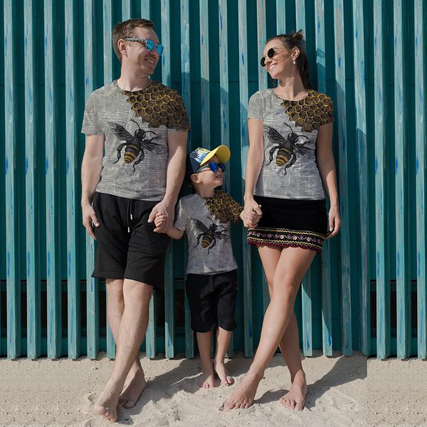 family matching outfits digital original 3d printed t-shirts,unique fashion, beautiful, breathable and comfortable family short sleeves, Blue
family matching outfits digital original 3d printed t-shirts,unique fashion, beautiful, breathable and comfortable family short sleeves, Blue