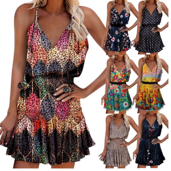 casual dresses dress women clothes spring and summer women's fashion short v-neck pullover printed susp hnl5, Black;gray
casual dresses dress women clothes spring and summer women's fashion short v-neck pullover printed susp hnl5, Black;gray