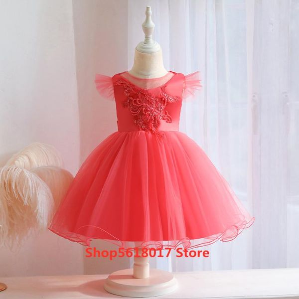 children's one-year-old wash dress girl princess tutu flower little baby children hundred days girl's dresses, Red;yellow
children's one-year-old wash dress girl princess tutu flower little baby children hundred days girl's dresses, Red;yellow
