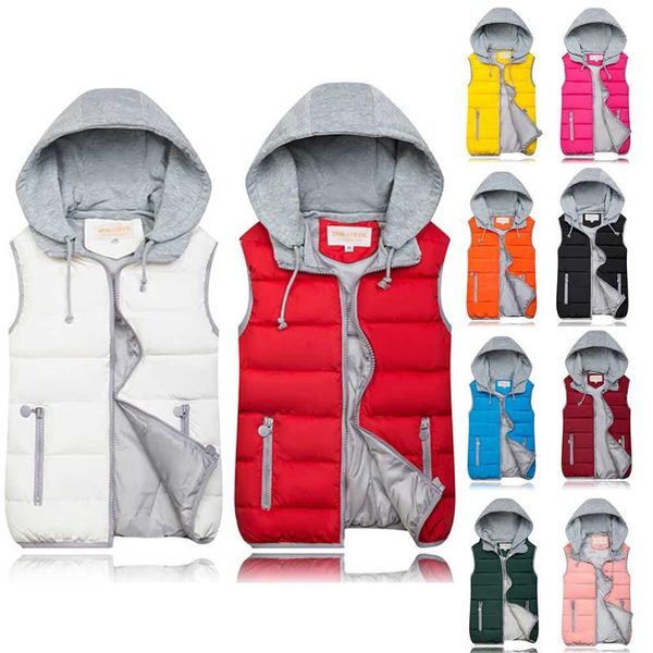 women's vests hooded vest coats 10 colors fashion women autumn winter warm coat wadded jacket outwear thick clothing, Black;white
women's vests hooded vest coats 10 colors fashion women autumn winter warm coat wadded jacket outwear thick clothing, Black;white