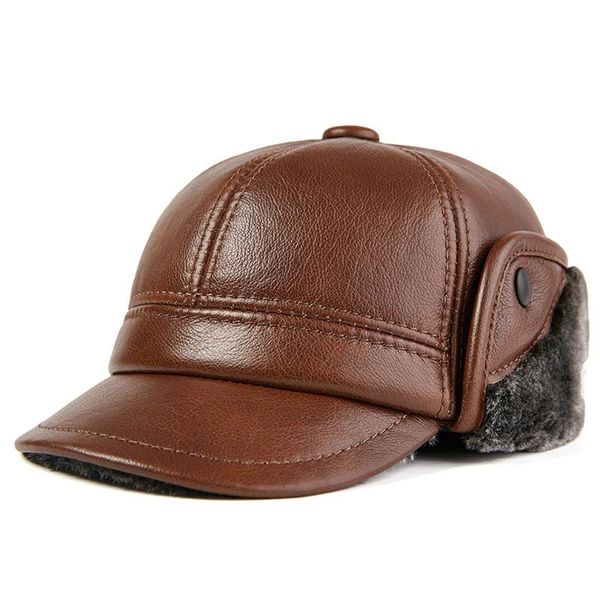 berets mens genuine leather baseball cap bomber trapper biker ushanka hat ear flap warm, Blue;gray
berets mens genuine leather baseball cap bomber trapper biker ushanka hat ear flap warm, Blue;gray