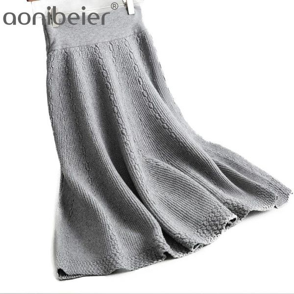 women a-line autumn winter knitted flower elastic high waist long skirt female warm ladies midi saia 210604, Black
women a-line autumn winter knitted flower elastic high waist long skirt female warm ladies midi saia 210604, Black