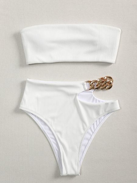 chain bandeau 2021 ribbed swimsuit women high waist bikini set swimwear female push up bathing suit bather biquiniing
chain bandeau 2021 ribbed swimsuit women high waist bikini set swimwear female push up bathing suit bather biquiniing