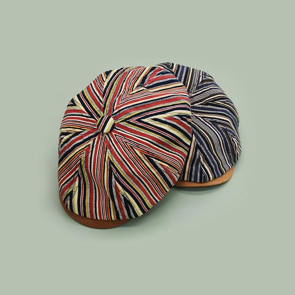 berets niche simple japanese vintage forward hat retro striped old autumn and winter street women's beret, Blue;gray
berets niche simple japanese vintage forward hat retro striped old autumn and winter street women's beret, Blue;gray