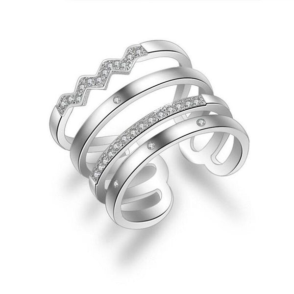 cluster rings popacc 925 sterling silver opening personality exaggerated multi-layer mosaic zircon for women, Golden;silver
cluster rings popacc 925 sterling silver opening personality exaggerated multi-layer mosaic zircon for women, Golden;silver