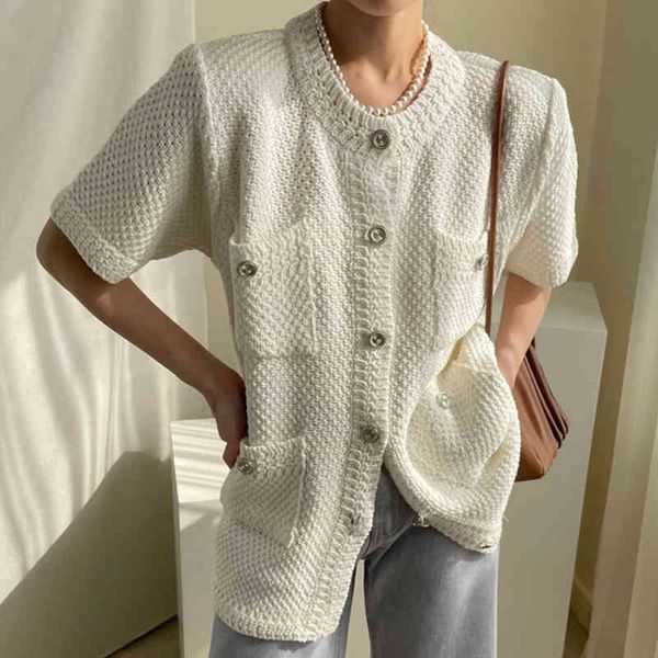 women's jackets new single breasted casual knitting coat spring summer short sleeve knitted cardigans vintage korean fashion loose, Black;brown
women's jackets new single breasted casual knitting coat spring summer short sleeve knitted cardigans vintage korean fashion loose, Black;brown