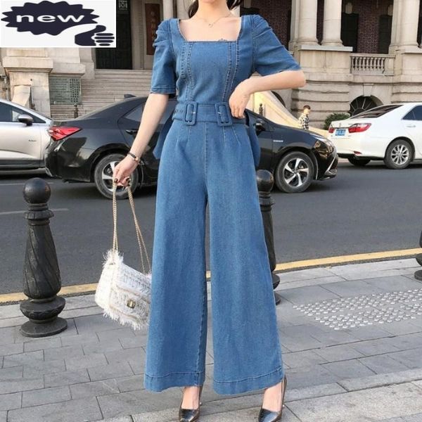 fashion vintage women denim wide leg jumpsuit 2021 square collar belted loose fit one piece retro cargo jeans overalls playsuits women', Black;white
fashion vintage women denim wide leg jumpsuit 2021 square collar belted loose fit one piece retro cargo jeans overalls playsuits women', Black;white