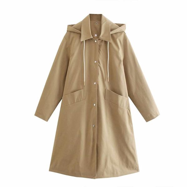 women's trench coats diyig woman 2021 early autumn clothing korean style casual hooded mid-length solid color windbreaker, Tan;black
women's trench coats diyig woman 2021 early autumn clothing korean style casual hooded mid-length solid color windbreaker, Tan;black