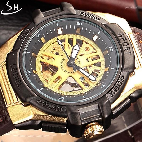 retro bronze automatic mechanical watch men skeleton clock leather strap military sport watches wristwatches, Slivery;brown
retro bronze automatic mechanical watch men skeleton clock leather strap military sport watches wristwatches, Slivery;brown