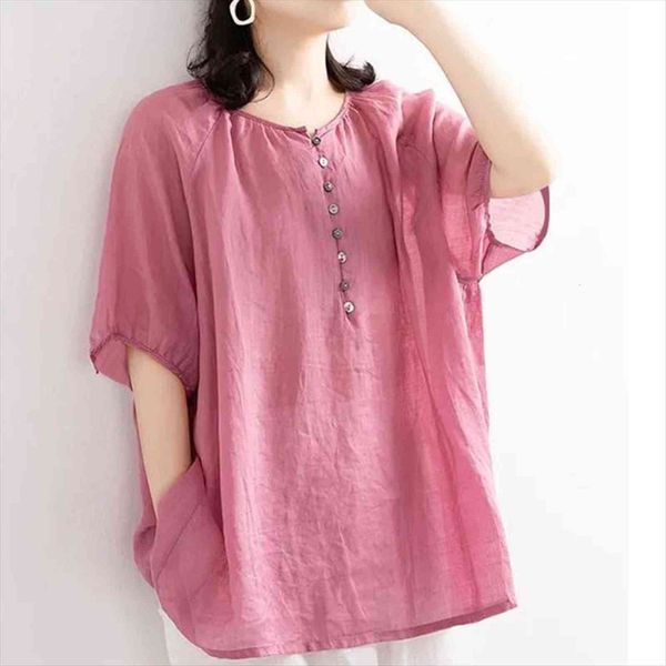 summer plus size womens shirt loose 100% cotton linen tee short sleeve female clothes ladies casual tunic, White
summer plus size womens shirt loose 100% cotton linen tee short sleeve female clothes ladies casual tunic, White