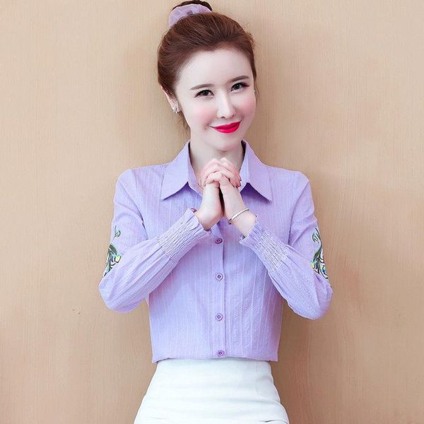 women's blouses & shirts spring and autumn 2021 fashion ladies jacket shirt design sense of niche temperament long-sleeved all-match ca, White 
women's blouses & shirts spring and autumn 2021 fashion ladies jacket shirt design sense of niche temperament long-sleeved all-match ca, White