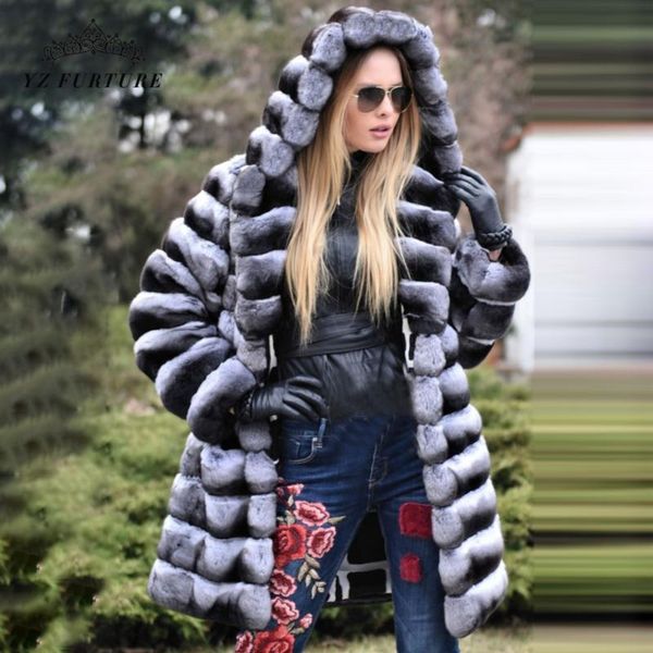 women's fur & faux 2021 winter women real chinchilla rex coat big hood full length long jackets down plus size outer garment, Black
women's fur & faux 2021 winter women real chinchilla rex coat big hood full length long jackets down plus size outer garment, Black