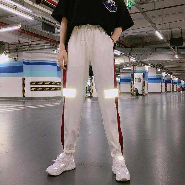 women's pants & capris fashion womens bottoms 2021 hip hop casual female strip tatical joggers trousers reflective streetwear girls, Black;white
women's pants & capris fashion womens bottoms 2021 hip hop casual female strip tatical joggers trousers reflective streetwear girls, Black;white