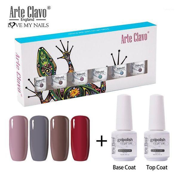 arte clavo pure color nail gel polish 8ml 6pcs/set base coat gift box kit uv led soak off art manicure set1, Red;pink
arte clavo pure color nail gel polish 8ml 6pcs/set base coat gift box kit uv led soak off art manicure set1, Red;pink