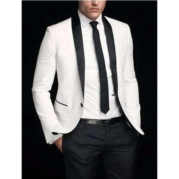 men's suits & blazers one button white groomsmen clothing black shawl lapel groom man tuxedos mens wedding prom men suit blazer jacket+, White;black
men's suits & blazers one button white groomsmen clothing black shawl lapel groom man tuxedos mens wedding prom men suit blazer jacket+, White;black