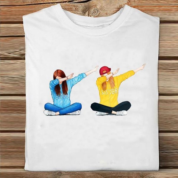men short sleeve cartoon mens sister friends sweet summer casual spring clothes print female tee ladies graphic, White;black
men short sleeve cartoon mens sister friends sweet summer casual spring clothes print female tee ladies graphic, White;black