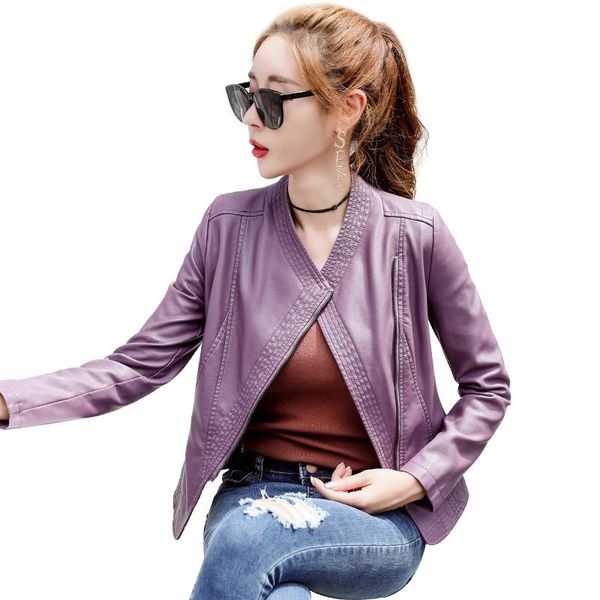 women's leather & faux women spring genuine sheep jacket 2021 slim motor short coat womens plus size, Black
women's leather & faux women spring genuine sheep jacket 2021 slim motor short coat womens plus size, Black