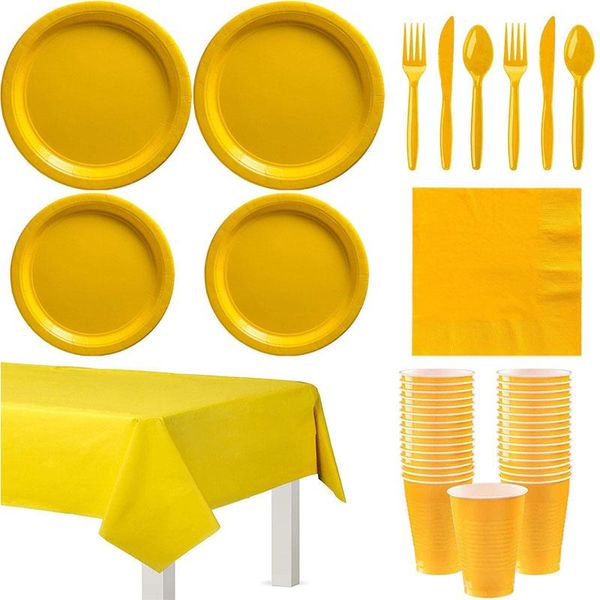 disposable dinnerware pure yellow plastic party tableware cup plate napkin kids birthday decor wedding supplies christmas
disposable dinnerware pure yellow plastic party tableware cup plate napkin kids birthday decor wedding supplies christmas