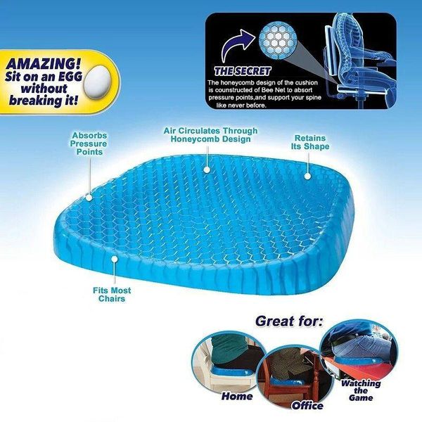 comfort orthopedic chair seat cushion gel honeycomb non-slip home office for pressure relief cushion/decorative pillow
comfort orthopedic chair seat cushion gel honeycomb non-slip home office for pressure relief cushion/decorative pillow