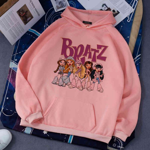 women's hoodies bratz rock angelz hoodies 90s clothing winter hip hop harajuku sweatshirt hoody overseas 0812, Black
women's hoodies bratz rock angelz hoodies 90s clothing winter hip hop harajuku sweatshirt hoody overseas 0812, Black