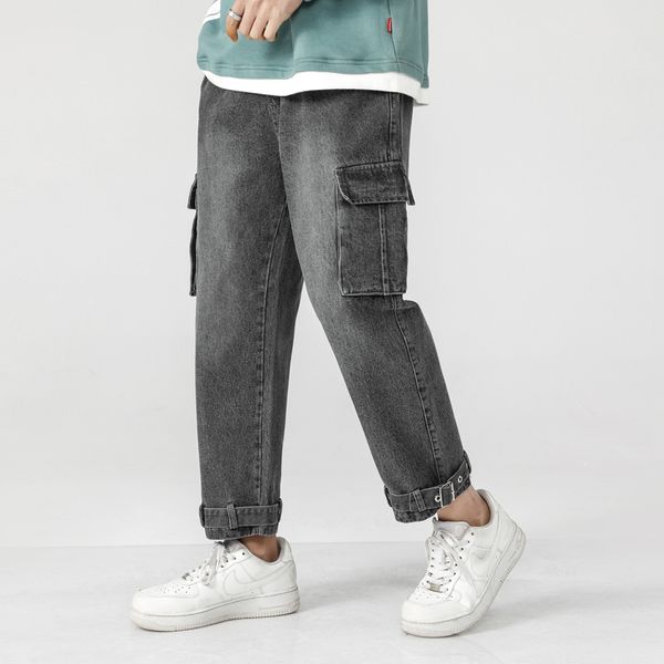 Drawstring Straight Jeans Mens Fashion Washed Retro Multi-pocket Tooling Jeans Men Streetwear Loose Hip Hop Denim Pants -5XL, Greyish black
Drawstring Straight Jeans Mens Fashion Washed Retro Multi-pocket Tooling Jeans Men Streetwear Loose Hip Hop Denim Pants -5XL, Greyish black