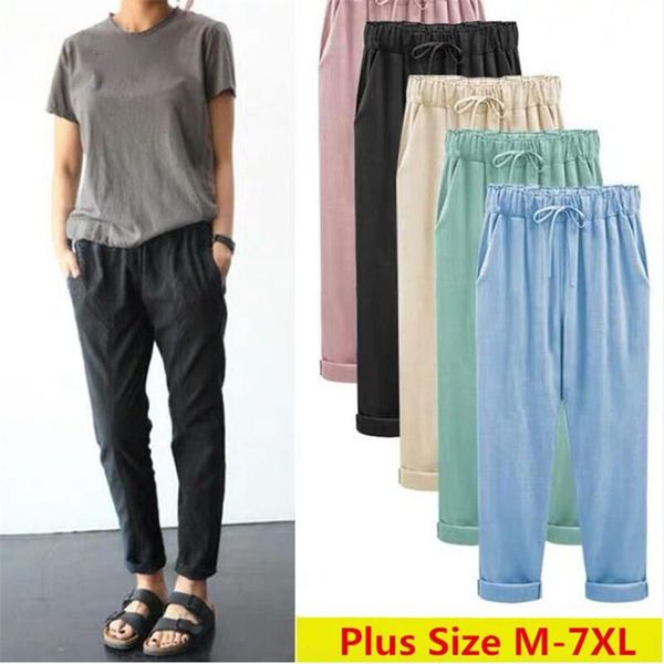 spring cotton linen harem pants women summer casual loose solid plus size ankle length -7xl work wear trousers women's & capris, Black;white
spring cotton linen harem pants women summer casual loose solid plus size ankle length -7xl work wear trousers women's & capris, Black;white