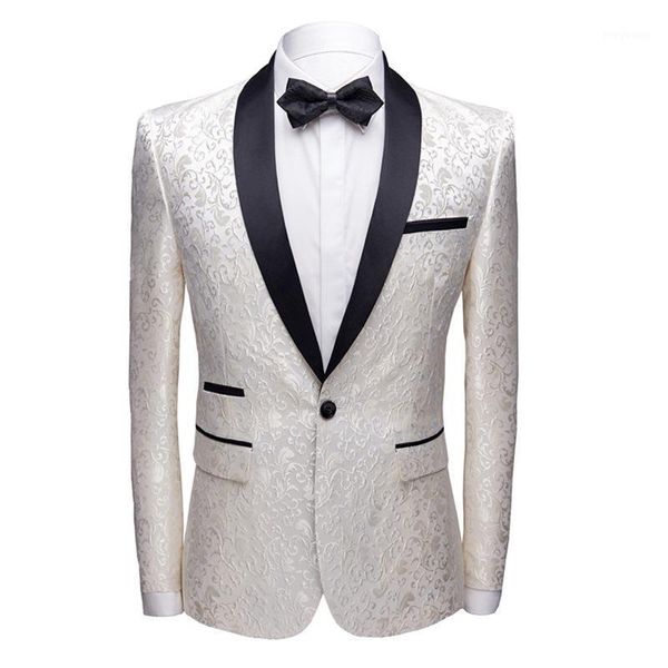 men's suits & blazers parklees mens floral jacquard blazer suit jacket gentleman shawl laple one button dinner party prom wedding tuxed, White;black
men's suits & blazers parklees mens floral jacquard blazer suit jacket gentleman shawl laple one button dinner party prom wedding tuxed, White;black