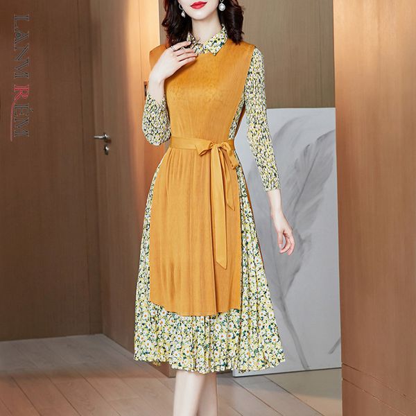 women yellow big size bandage dress turn-down collar long sleeve loose fit fashion tide spring autumn 2e1440 210507, Black;gray
women yellow big size bandage dress turn-down collar long sleeve loose fit fashion tide spring autumn 2e1440 210507, Black;gray