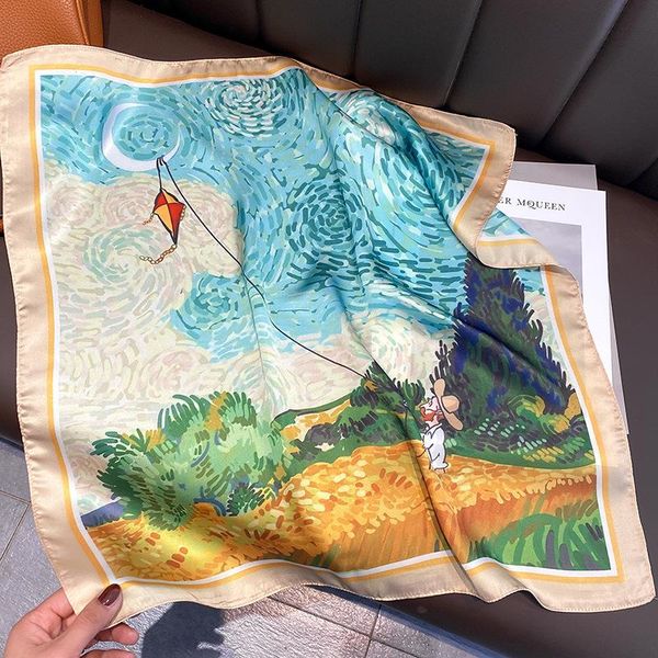 scarves 53*53cm silk scarf women small square spring autumn fashion thin decoration flower print hairband, Blue;gray
scarves 53*53cm silk scarf women small square spring autumn fashion thin decoration flower print hairband, Blue;gray