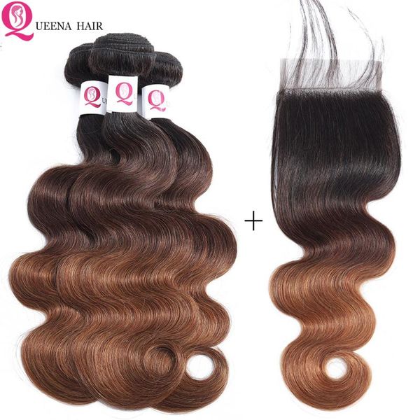 human hair bulks ombre raw body wave 3 bundles with closure 1b/4/30 three tone color remy swiss lace, Black
human hair bulks ombre raw body wave 3 bundles with closure 1b/4/30 three tone color remy swiss lace, Black