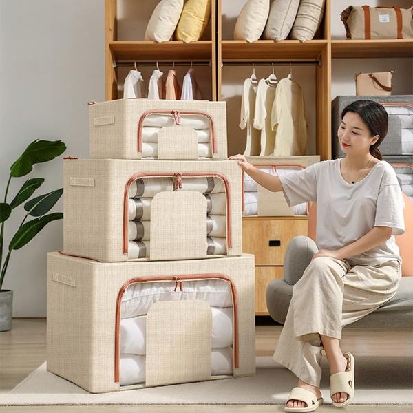 clothing & wardrobe storage steel frame cotton and linen clothes box large capacity space-saving sweater home zipper folding 3pcs
clothing & wardrobe storage steel frame cotton and linen clothes box large capacity space-saving sweater home zipper folding 3pcs