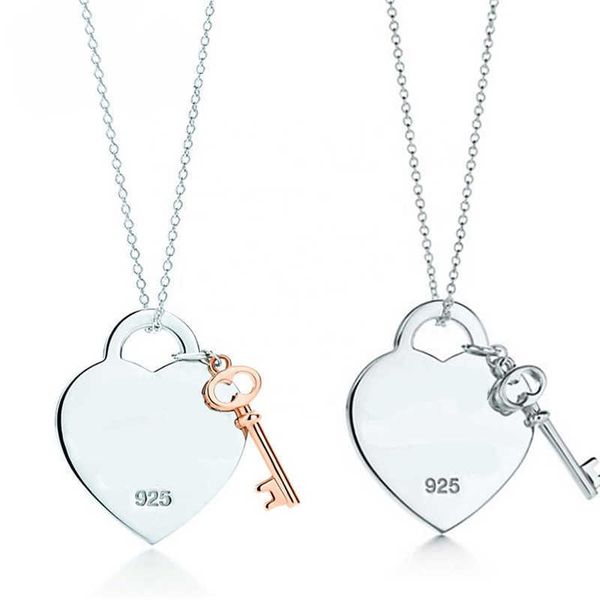 925 sterling silver heart-shaped key lock pendant necklace exquisite clavicle chain, her heart only you can open aa220304
925 sterling silver heart-shaped key lock pendant necklace exquisite clavicle chain, her heart only you can open aa220304