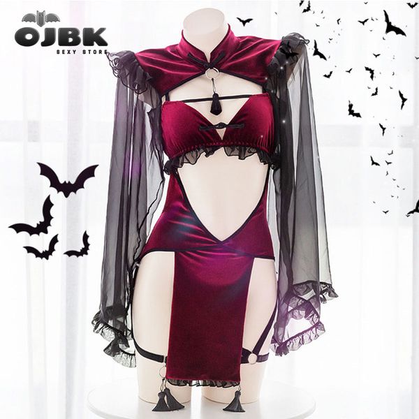 ojbk punk gothic black red lace lingerie for women maid temptation evil demon open crotch cosplay backless dress costumes, Black;white
ojbk punk gothic black red lace lingerie for women maid temptation evil demon open crotch cosplay backless dress costumes, Black;white
