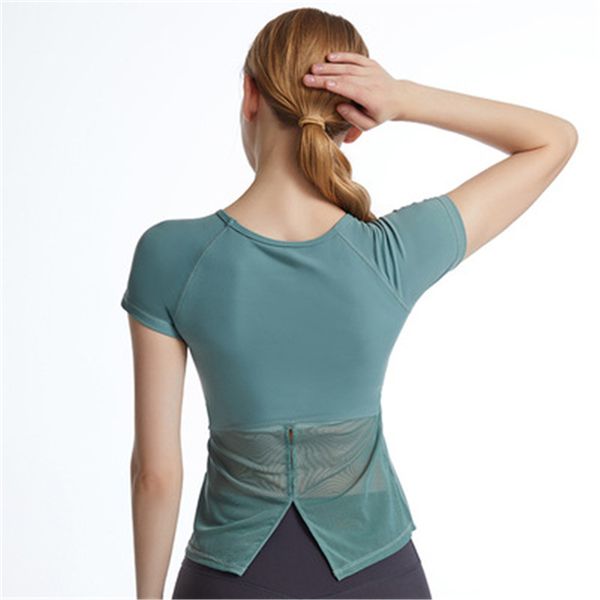 yoga shirt women's short-sleeved round neck slim fashion fitness clothes sports t-shirt with chest pad
yoga shirt women's short-sleeved round neck slim fashion fitness clothes sports t-shirt with chest pad