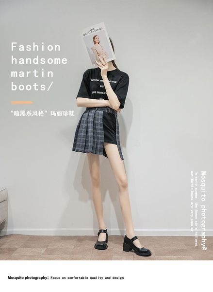 dress shoes mary jane chunky heels for women. preppy little leather shoes. retro toe, Black
dress shoes mary jane chunky heels for women. preppy little leather shoes. retro toe, Black