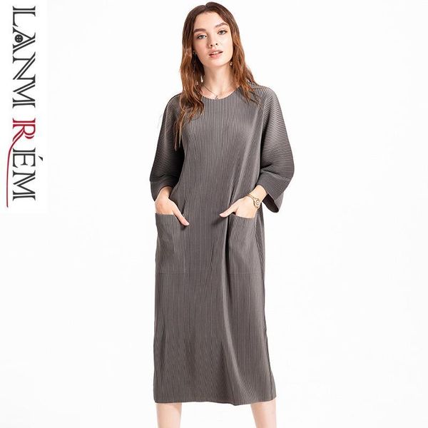 fashion tide summer pleated dresses for women elegant loose elastic clothes with pockets robe femme longue jr195 casual, Black;gray
fashion tide summer pleated dresses for women elegant loose elastic clothes with pockets robe femme longue jr195 casual, Black;gray