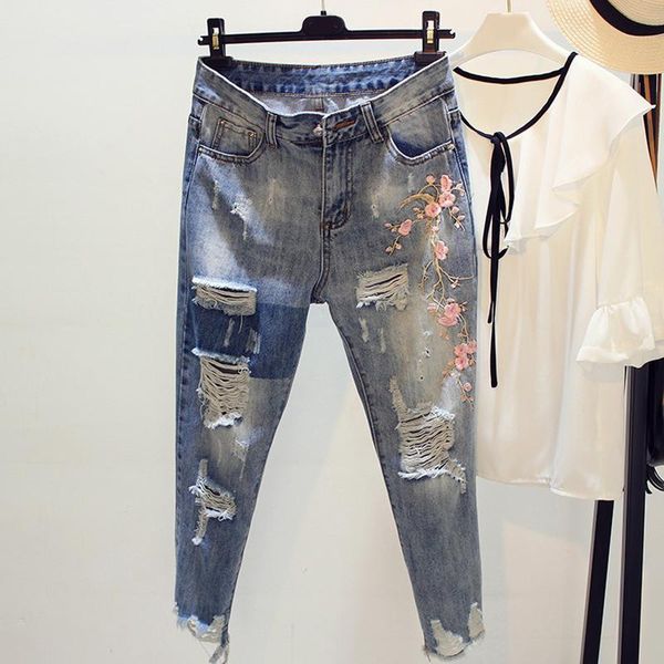 women's jeans blue denim pencil pants women fashion embroidery high waist ripped spring summer loose plus size stretch female
women's jeans blue denim pencil pants women fashion embroidery high waist ripped spring summer loose plus size stretch female