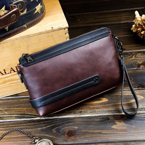 wallets men 2021 crazy horse designer leather clutch bag zipper male hand wallet portfel meski, Red;black
wallets men 2021 crazy horse designer leather clutch bag zipper male hand wallet portfel meski, Red;black
