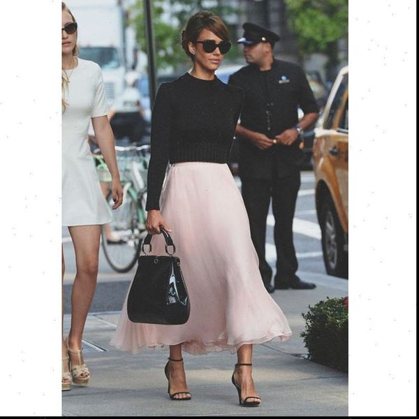 fashion street style chiffon womens skirts ankle length dusty pink casual saia femininas spring summer, Black
fashion street style chiffon womens skirts ankle length dusty pink casual saia femininas spring summer, Black