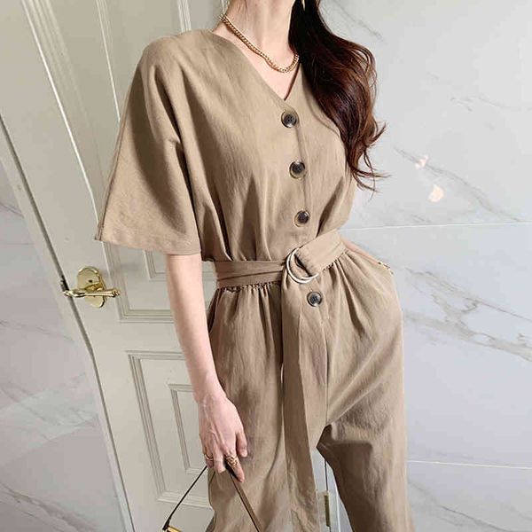summer fashion casual elegant v-neck single-breasted buckle belt puff sleeve jumpsuit trousers women 16f1109 210510, Black;white
summer fashion casual elegant v-neck single-breasted buckle belt puff sleeve jumpsuit trousers women 16f1109 210510, Black;white