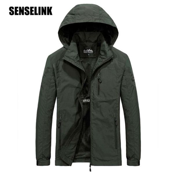 men jackets windbreaker waterproof military zipper hooded casual coat male clothing plus size 6xl 210928, Black;brown 
men jackets windbreaker waterproof military zipper hooded casual coat male clothing plus size 6xl 210928, Black;brown