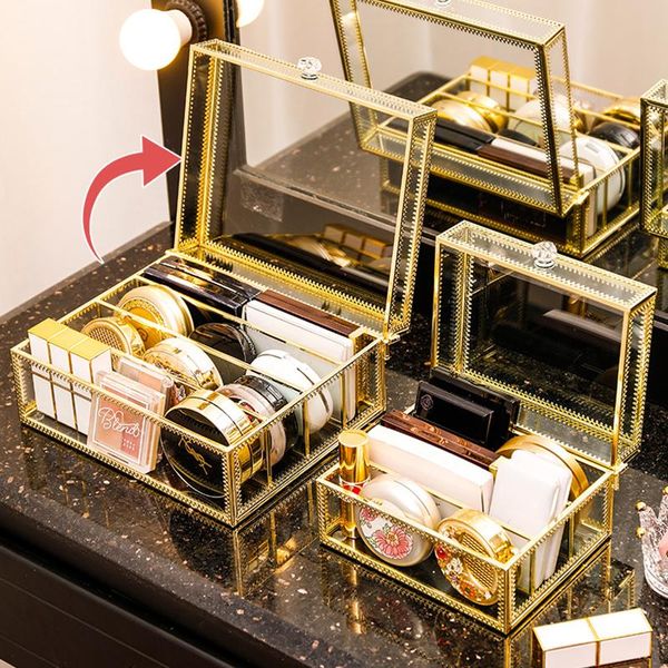 storage boxes & bins vanity glass makeup organizer with gold frame clear cosmetic display case lipsticks eyeshadow stand blush holder box li
storage boxes & bins vanity glass makeup organizer with gold frame clear cosmetic display case lipsticks eyeshadow stand blush holder box li