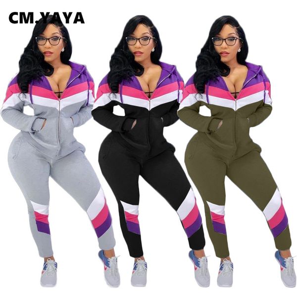 aumutn winter womens set casual hooded zipper striped long sleeve full length sportswear two setby air, White
aumutn winter womens set casual hooded zipper striped long sleeve full length sportswear two setby air, White