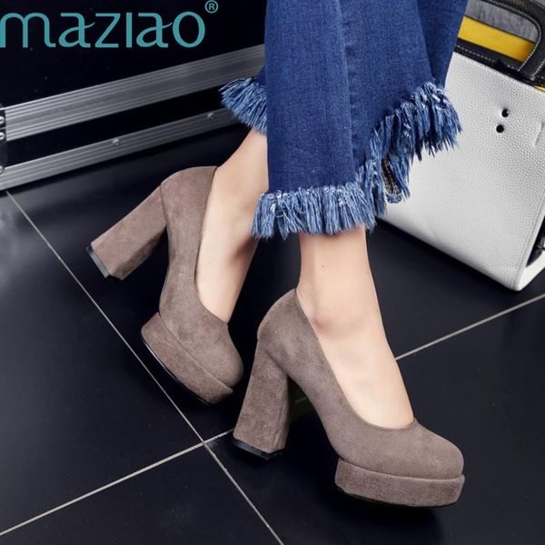 dress shoes women round toe high heels pumps suede leather wedding party size 33-42 maziao, Black
dress shoes women round toe high heels pumps suede leather wedding party size 33-42 maziao, Black